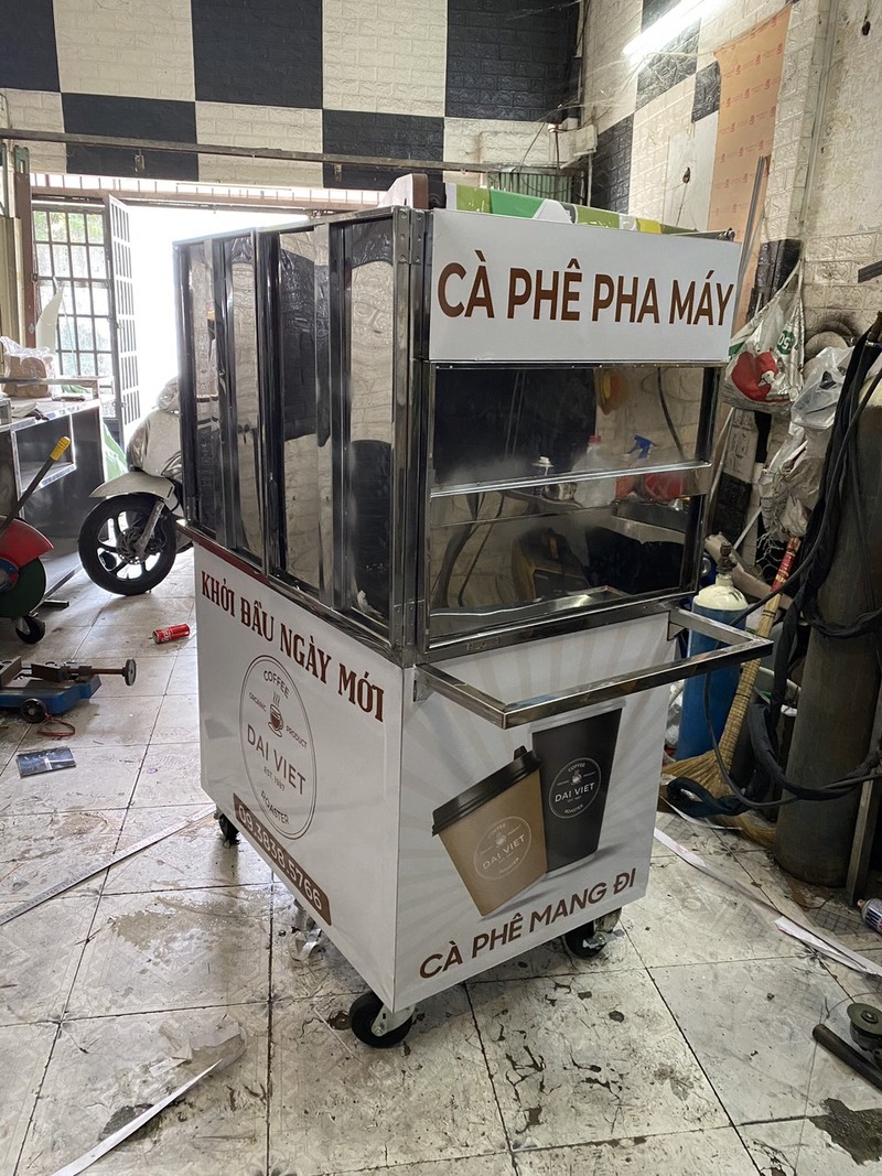 gia công xe cà phê nhỏ gọn An Giang