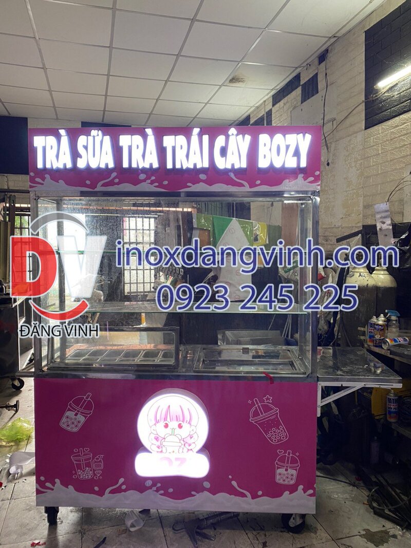 sản xuất xe trà sữa lắp ráp Kiên Giang