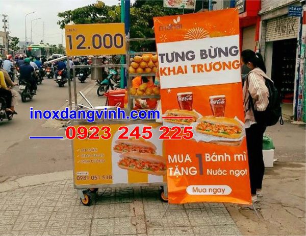 Xe Bánh Mì Que Mới Nhất Inox 304 Chất Lượng Bật Nhất!