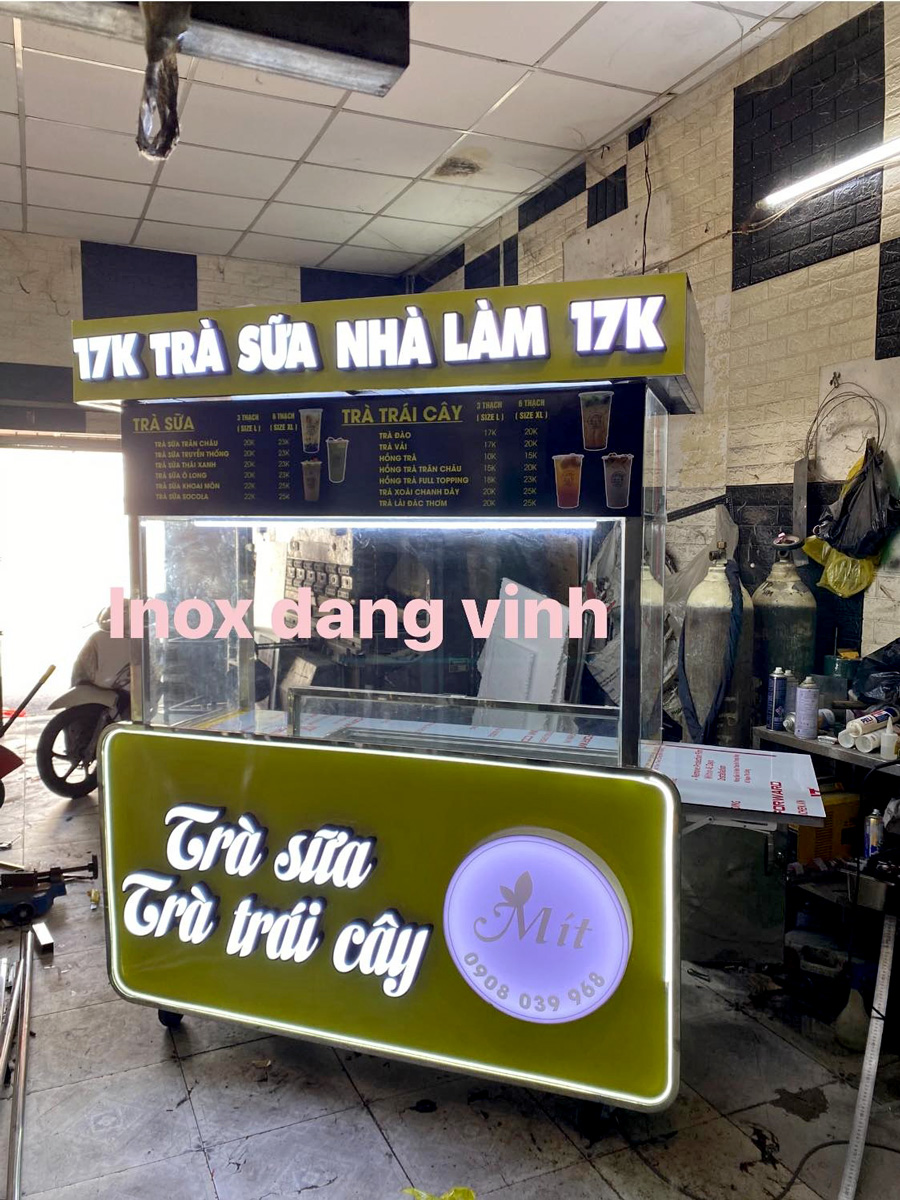 Xưởng đóng xe trà sữa inox Đăng Vinh