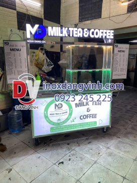 Xe bán trà sữa và cafe Milk-Tea & Coffee Inox Đăng Vinh